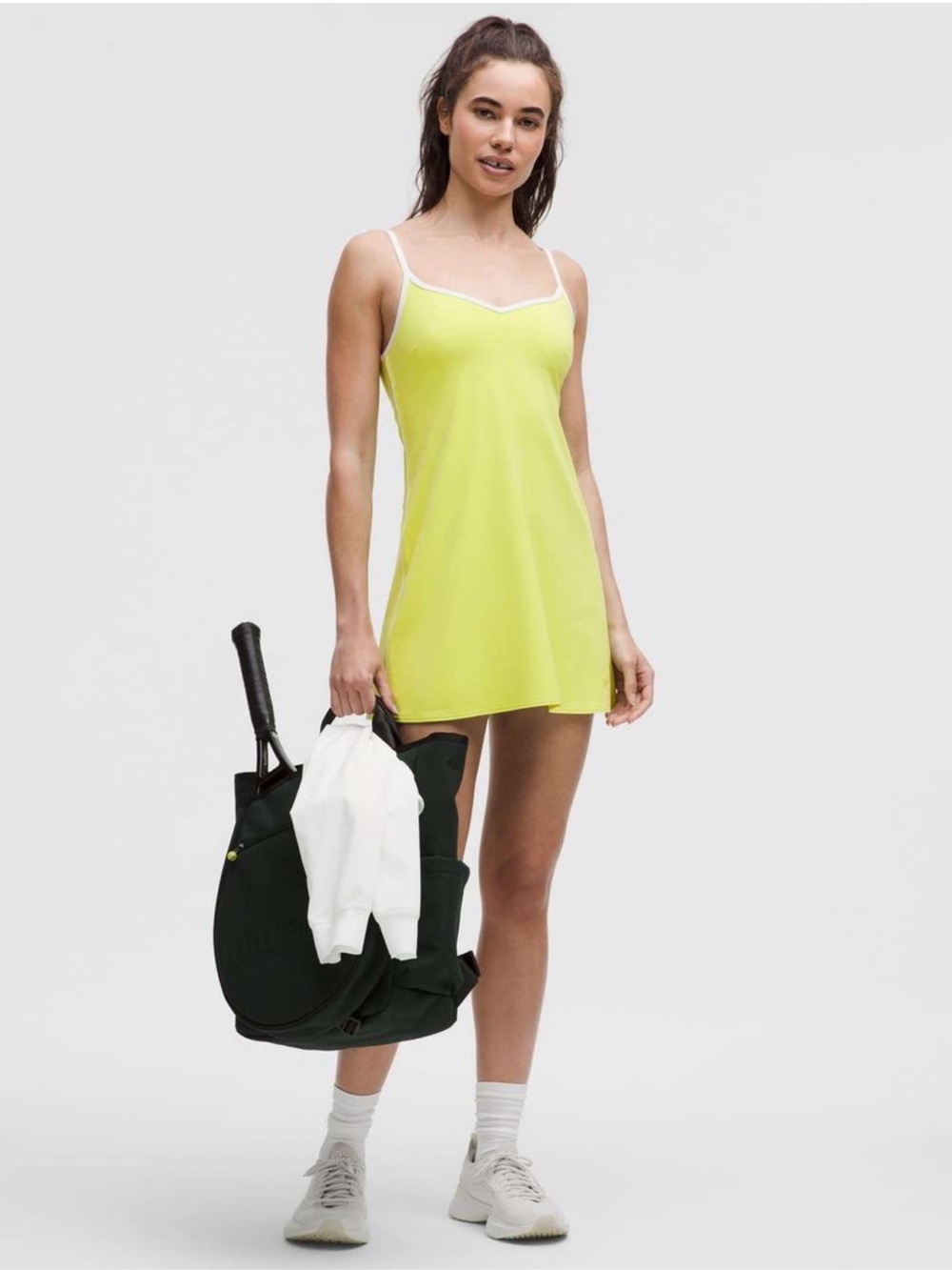 NWT Lululemon Sweetheart Mini Dress in Sour Grape / White